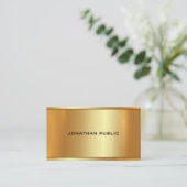 Elegant Glamoureus Gold Professional Modern Visitekaartje (Staand voorkant)