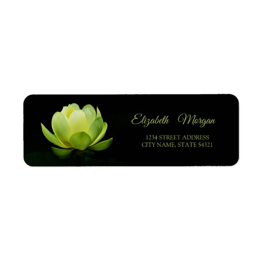Elegant Glamoureus Green Lotus Label (Voorkant)