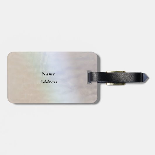 Elegant glamoureus holografisch goudanananassap bagagelabel (Achterkant horizontaal)