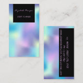 Elegant glamoureus holographic Moderne Cool Visitekaartje (Voorkant / Achterkant)