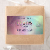 Elegant glamoureus kleurig holografisch HAIR serum Etiket (Insitu)