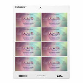 Elegant glamoureus kleurig holografisch HAIR serum Etiket (Full Sheet)