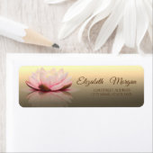 Elegant Glamoureus Lotus Gold Adres Etiket (Insitu)