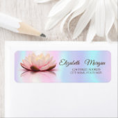 Elegant Glamoureus Lotus Holographic Address Label (Insitu)