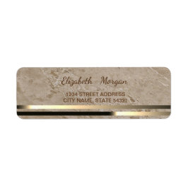 Elegant Glamoureus Marble, Stripe Address Label