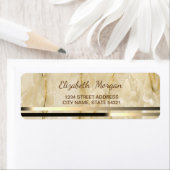 Elegant Glamoureus Marble, Stripe Address Label (Insitu)