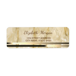 Elegant Glamoureus Marble, Stripe Address Label