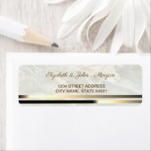 Elegant Glamoureus Marble, Stripe Address Label (Insitu)