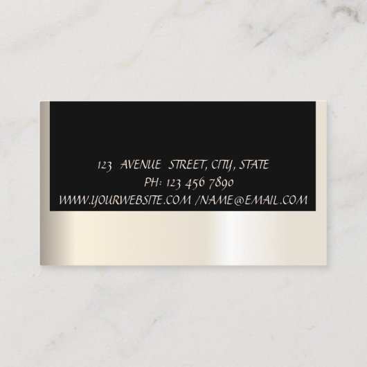 Elegant Glamoureus Modern Chic Visitekaartje (Achterkant)