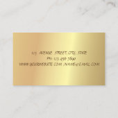 Elegant Glamoureus Modern, Faux Gold, Stripes Visitekaartje (Achterkant)
