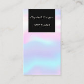 Elegant glamoureus modern grafisch holografisch visitekaartje (Voorkant)