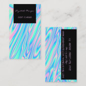 Elegant glamoureus modern wolholografisch visitekaartje (Voorkant / Achterkant)