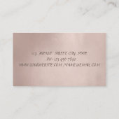 Elegant Glamoureus Moderne Roos Gold Cirkel Visitekaartje (Achterkant)