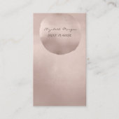 Elegant Glamoureus Moderne Roos Gold Cirkel Visitekaartje (Voorkant)