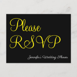 Elegant, glamoureus "Please RSVP" Briefkaart