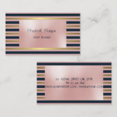 Elegant Glamoureus Stijlvol, gestreept Visitekaartje (Voorkant / Achterkant)