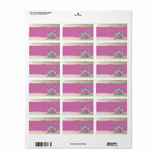 Elegant Glamoureus Stijlvol Romantisch, Bloem Etiket (Full Sheet)