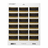 Elegant Glamoureus Stylish Black Shiny, Sequins Etiket (Full Sheet)