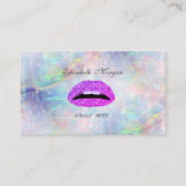 Elegant Glamoureus Trendy Glittery Lips Opal Visitekaartje (Voorkant)