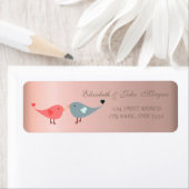 Elegant glamoureus , vogels in liefde - adreslabel etiket (Insitu)