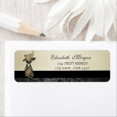 Elegant Glamoureus Whimsical Cat Adres Label- Etiket (Insitu)