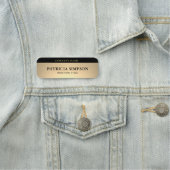 Elegant glamoureus zwart en goud: unieke luxe naamplaatje (In situ)