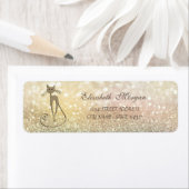 Elegant Glamoureuze Bokeh, Kat-adreslabel Etiket (Insitu)