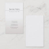 Elegant Glamoureuze Faux Silver Trendy Modern Luxe Visitekaartje (Voorkant / Achterkant)