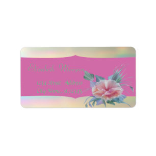 Elegant Glamoureuze Stijlvolle Romantische,Bloem Etiket