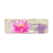 Elegant Glamoureuze Waterverf Lotus Etiket (Voorkant)