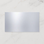 Elegant Glamoureuze Zilver Kijk Modern Trendy Plai Visitekaartje (Achterkant)