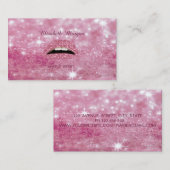 Elegant Glamourey Trendy Glittery Bokeh Lips Visitekaartje (Voorkant / Achterkant)