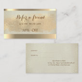 Elegant glanzend, borstelslag, striped verwijzings aanbevelingskaartje (Voorkant / Achterkant)