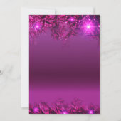 Elegant glanzend chique Paarse moderne quinceañera Kaart (Achterkant)