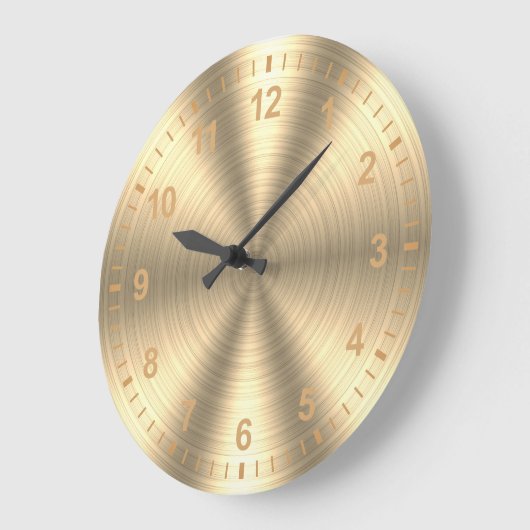 Elegant glanzend goud grote klok (Hoek)