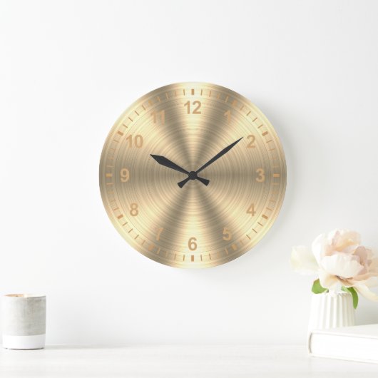 Elegant glanzend goud grote klok (Huis)