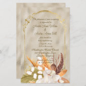 Elegant Glanzend Goud Lijst met Pampasgras (Voorkant / Achterkant)