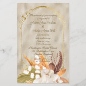 Elegant Glanzend Goud Lijst met Pampasgras (Voorkant)