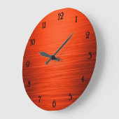 Elegant glanzend oranje gearceerde wandklok (Hoek)
