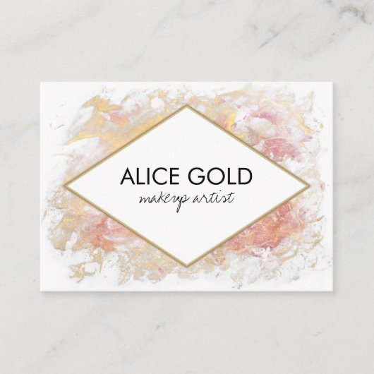 Elegant glanzend schilderij visitekaartje (Voorkant)