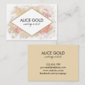 Elegant glanzend schilderij visitekaartje (Voorkant / Achterkant)