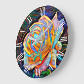 Elegant glanzend uniek Roos Art Dream Grote Klok (Hoek)