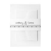 Elegant glanzend zwart-wit design uitnodigingen wikkel (Voorkant Voorbeeld)