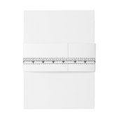 Elegant glanzend zwart-wit design uitnodigingen wikkel (Achterkant Voorbeeld)