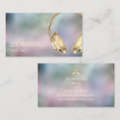 Elegant glas effect textuur De Jay Visitekaartje (Voorkant / Achterkant)