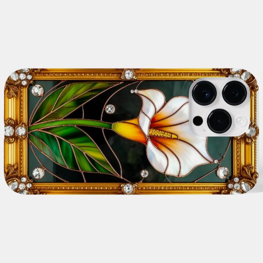 Elegant Glas in lood artwork Case-Mate iPhone Case (Achterkant (horizontaal))