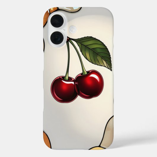 Elegant Glas in lood Effect Cherry Case-Mate iPhone Case (Achterkant)