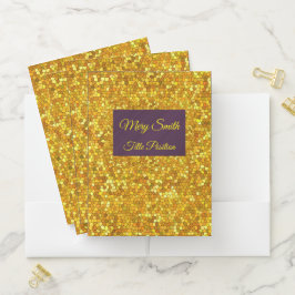 Elegant Glas in lood Gold Pocket-map