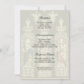 Elegant Glas in lood katholieke bruiloft Kaart (Achterkant)