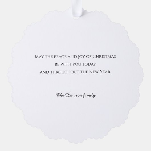 Elegant Glas in lood kerstbloem Ornament Kaart (Achterkant)